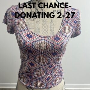 Y2K Printed Crop Top!